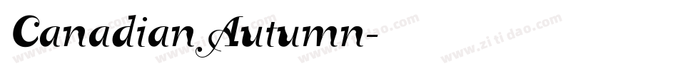 Canadian Autumn字体转换